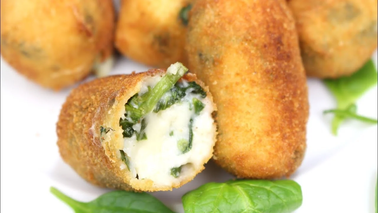 Croquetas de espinacas y queso de cabra