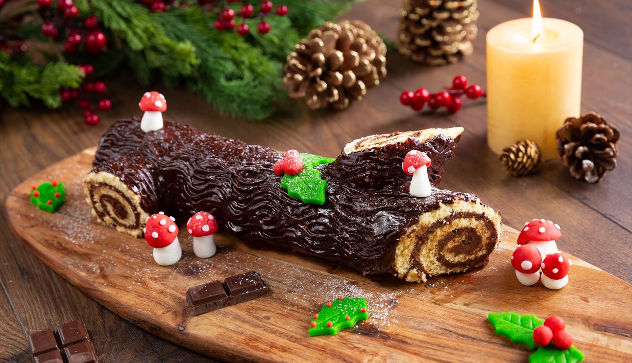 Tronco de Navidad de chocolate