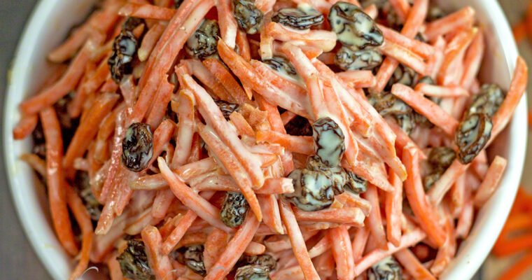 Ensalada de zanahoria rallada con pasas