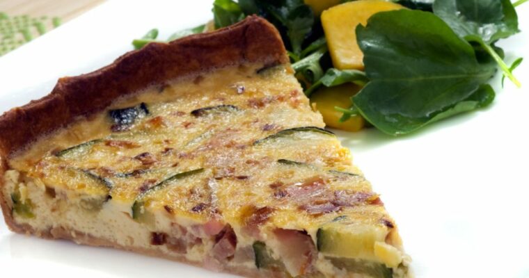 Quiche de calabacín y bacon