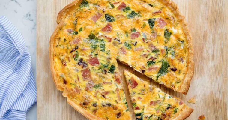 Quiche de jamón y queso