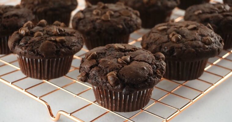 Muffins superchocolatosos